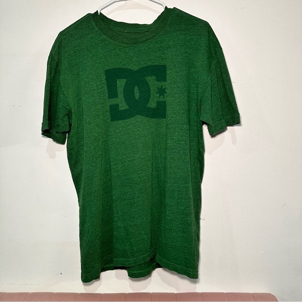 DC Green Short Sleeve Tee with Bold Logo